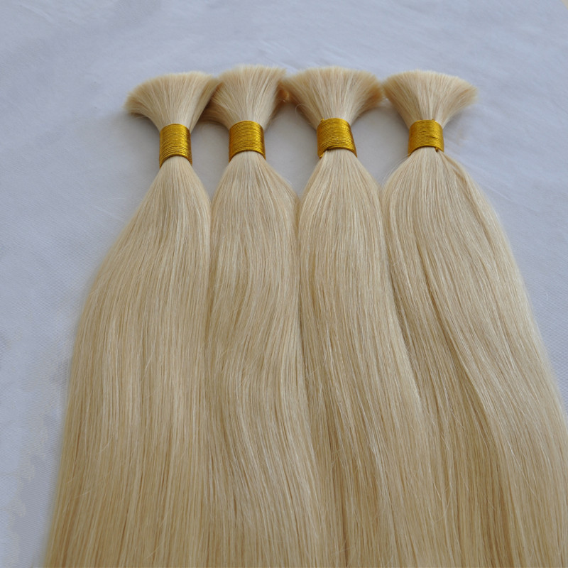 blonde color 613 brazilian braiding bulk hair no weft 100gram lot straight wave human hair bulk for braiding buy 3lot get 1pcs free