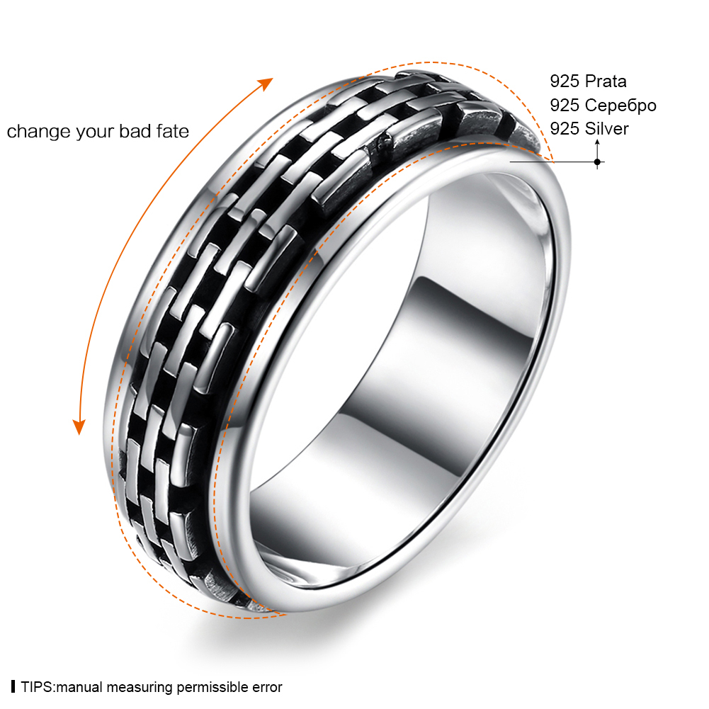 GOMAYA Women Mens 925 Sterling Silver Rings Gothic Vintage Rock Punk Cocktail Fine Jewelry Wholesale Gift Anillos S18101001