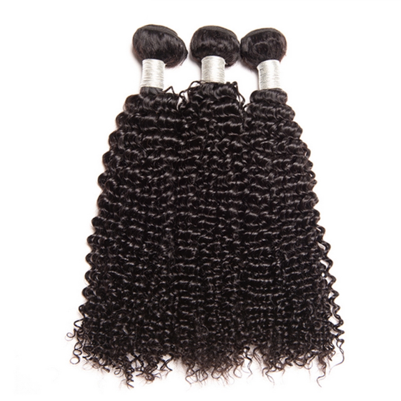 Brazilian Human Hair 4 Bundles Kinky Curly Hair Wefts Yirubeauty Peruvian Virgin Hair Products Weaving Natural Color 10-30inch