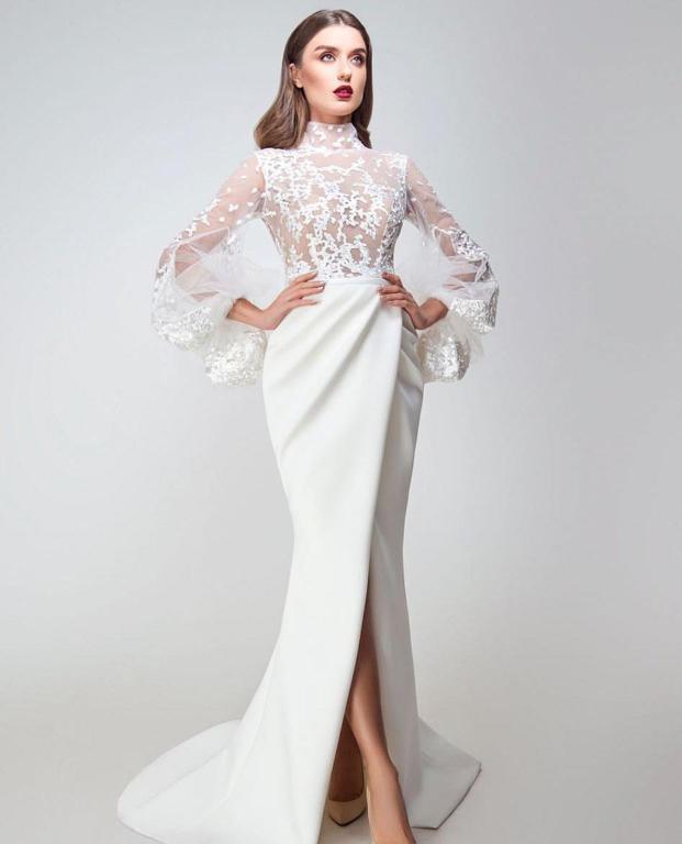 Yousef aljasmi Labourjoisie Evening Dresses Prom Dress abiti da cerimonia da sera formal long Julia sleeves mermaid