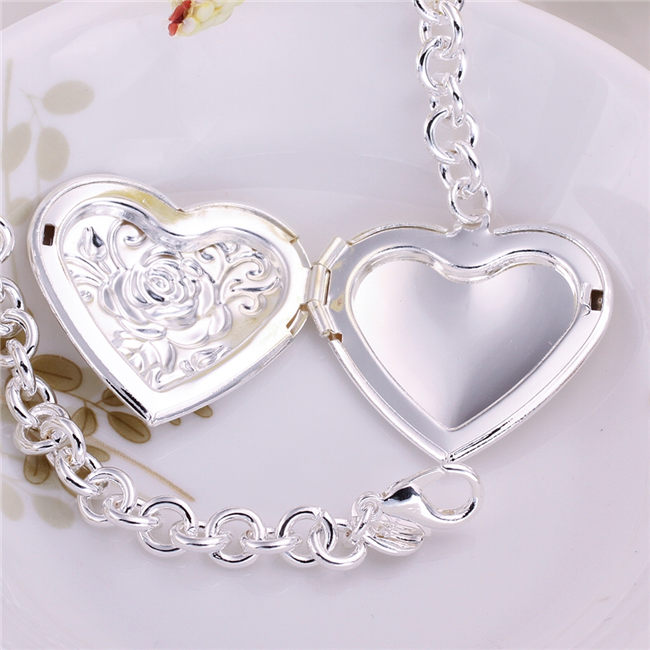Beast gift !Women's heart fashion 925 silver bracelet JSPB347 girl women sterling silver plated Charm Bracelets