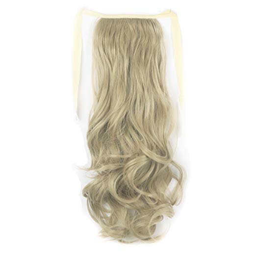 remy brazilian human hair ponytail hair Pieces Tie Up Clip in Hair Extensions color bleach blonde ash blonde silver 100g