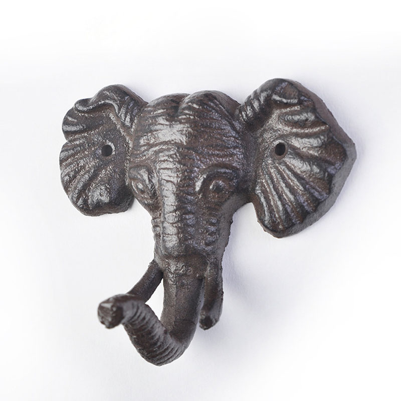 Animal Cast Iron Hooks Wall Decoration Elephant Sun Butterfly Dragonfly Modeling Hook Door Hanger Free Shipping ZA6634