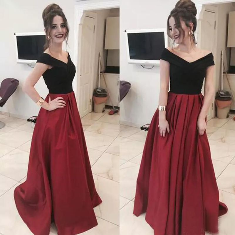 New Fashion 2017 Black Off Shoulder Top Dark Red Satin Prom Dresses Long Cheap Ruched Formal Dresses Party Evening Wear Custom EN12136, Blue
New Fashion 2017 Black Off Shoulder Top Dark Red Satin Prom Dresses Long Cheap Ruched Formal Dresses Party Evening Wear Custom EN12136, Blue