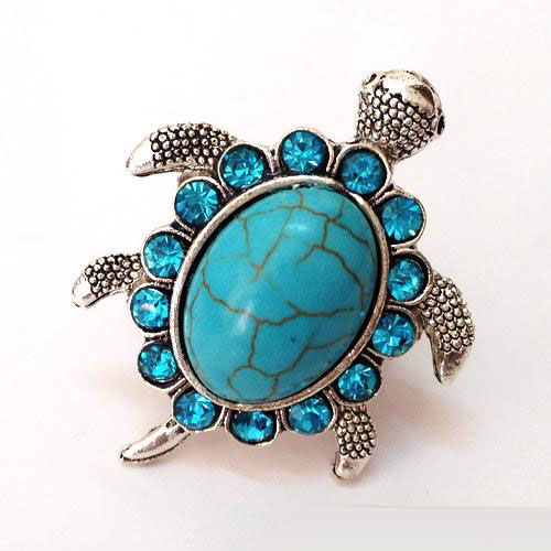 Cute Rhinestone Bule Turquoise Turtle Tibetan Adjustable Open Ring For Women Men, Silver
Cute Rhinestone Bule Turquoise Turtle Tibetan Adjustable Open Ring For Women Men, Silver