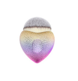 NEW Heart-shaped Mermaid Foundation Brush Glitter Radiant Cosmetic brush gradually changing color Makeup tools free shipping