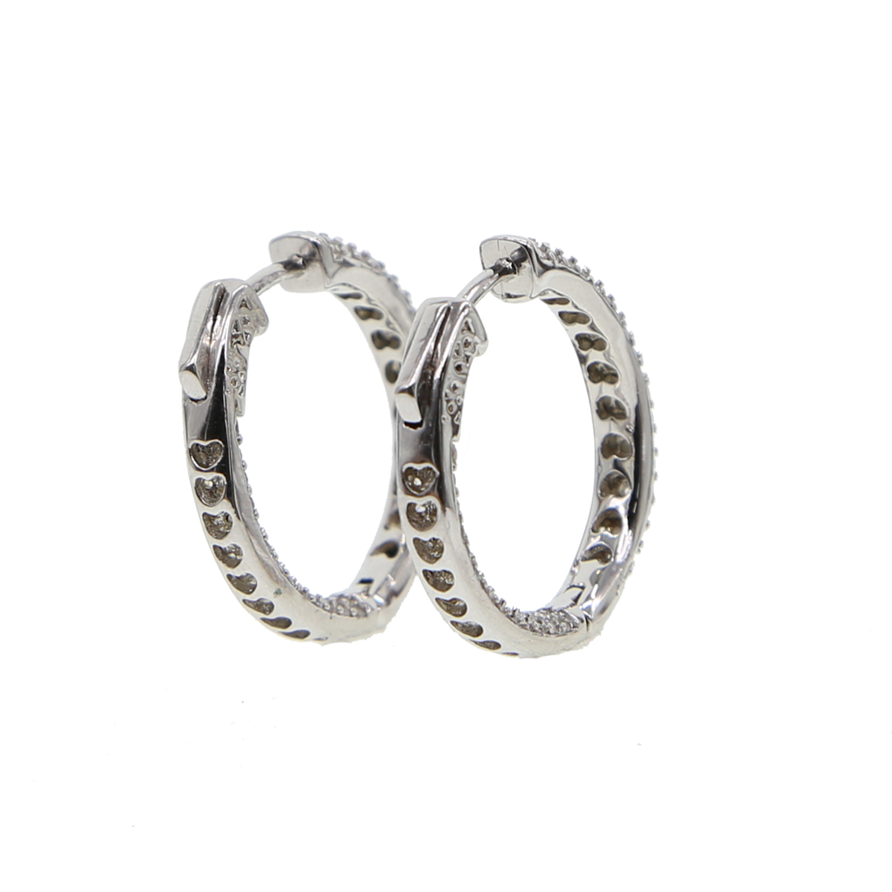 25mm 50mm big small huggie hoop earring full lab diamond cz paved circle hoops european fashion women gift bling hoops design