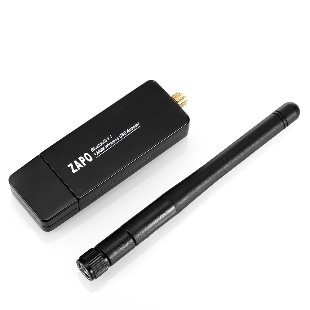 ZAPO W79L 2DB USB WiFi Adapter 1200M Portable Network Router 24 58GHz Bluetooth 41 Wifi Receiver Network Card