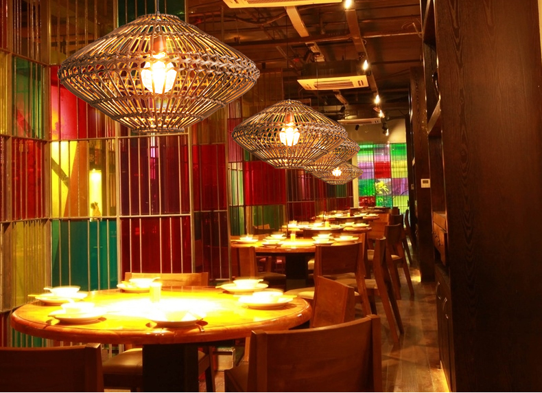 Southeastern Vine Pendant Lamps Vintage Thailand Rattan Pendant Lights Fixture Home Indoor Lighting Restaurant Restaurant Tea Room Cane Lamp