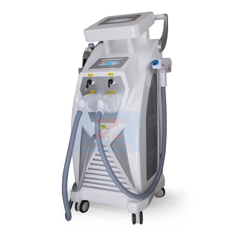 5 in 1 Multifunction Strong Energy OPT IPL Laser Hair Removal ND YAG Laser Tattoo Removal Beauty Machine IPL&RF & ND YAG&E-light salon spa equipment