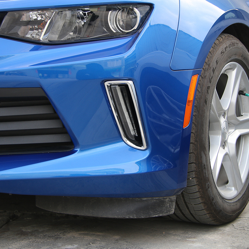 ABS Car Daytime Running Light Decoration Cover Ring Stickers For Chevrolet Camaro 2017 Up Car Styling Exterior Accessories