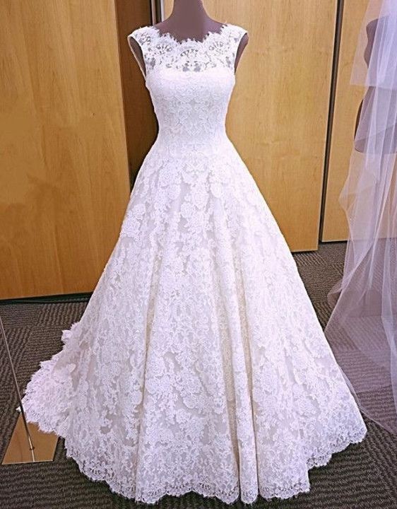 Lace Ball Gown Wedding Dresses Elegant Backless Bridal Gowns Sweep Train Lace Applique Wedding Dress New Arrival 2018, Ivory
Lace Ball Gown Wedding Dresses Elegant Backless Bridal Gowns Sweep Train Lace Applique Wedding Dress New Arrival 2018, Ivory