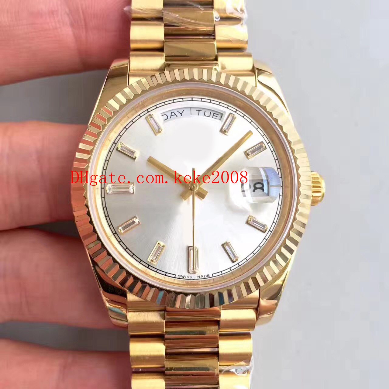 6 color Luxury high Quality Watch 41mm Diamond Dial President Day-Date 228239 228235 Asia 2813 Movement Mechanical Automatic Mens Watches, Slivery;brown
6 color Luxury high Quality Watch 41mm Diamond Dial President Day-Date 228239 228235 Asia 2813 Movement Mechanical Automatic Mens Watches, Slivery;brown