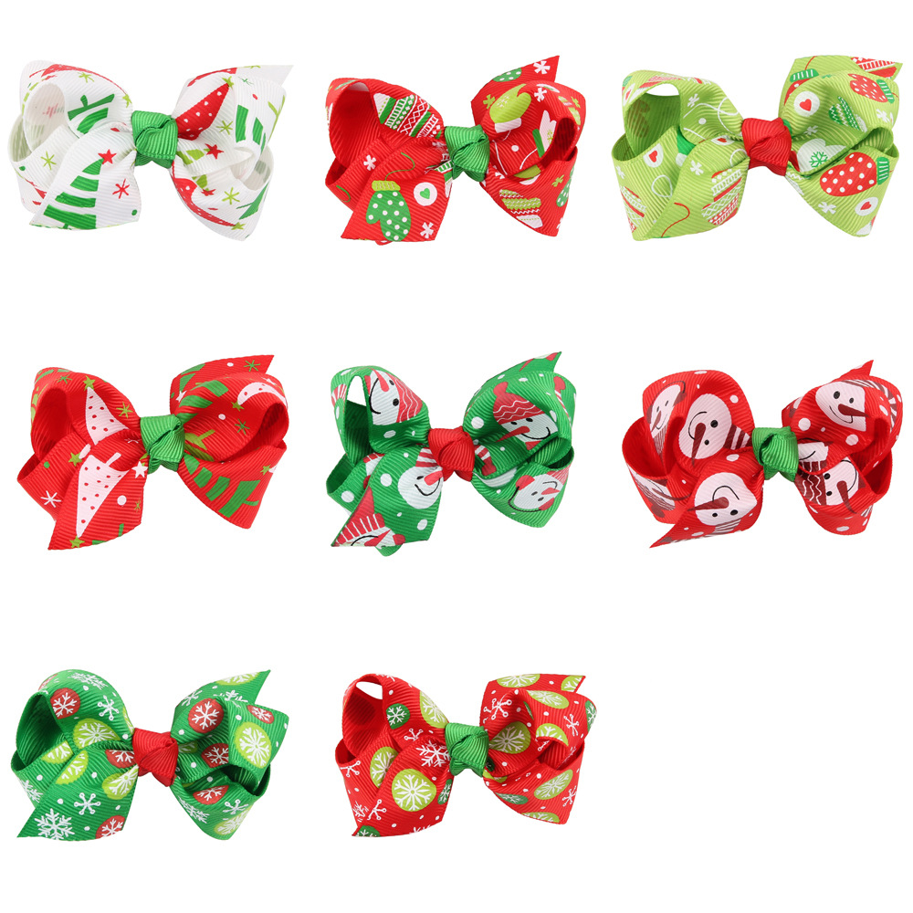 8cm 3 Inch Kid Fashion Boutique Hair Clip Hair Accessories Grosgrain Ribbon Christmas Bows With Clips for Christmas day, Slivery;white
8cm 3 Inch Kid Fashion Boutique Hair Clip Hair Accessories Grosgrain Ribbon Christmas Bows With Clips for Christmas day, Slivery;white