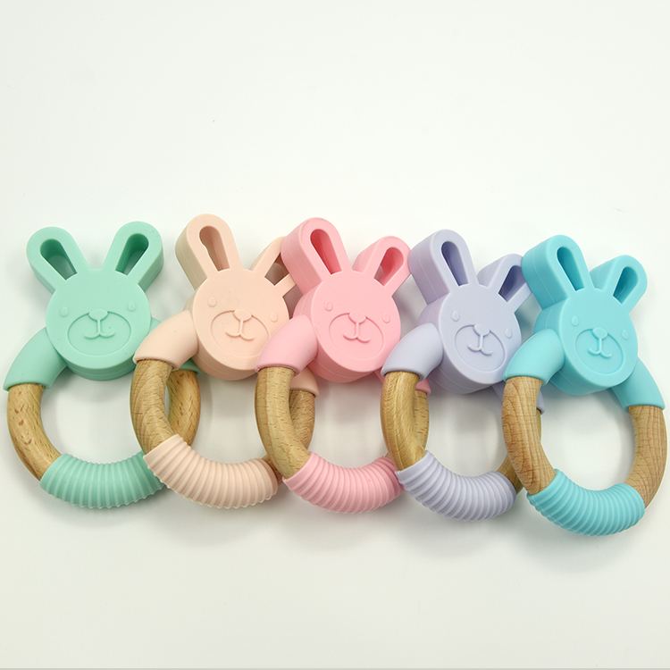 Bunny Silicone and Wood Teether Ring Natural Organic Beech Wood Teething Ring Soft Bunny Rabbit Chew Toys Baby Infant Gifts
Bunny Silicone and Wood Teether Ring Natural Organic Beech Wood Teething Ring Soft Bunny Rabbit Chew Toys Baby Infant Gifts