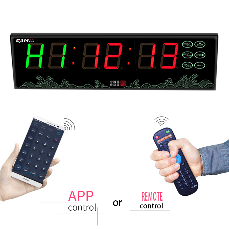 [Ganxin] 1.5inch Led Gym Fitness timer Battery Used Led Display Desktop Sport Training Timer with Remote Controller