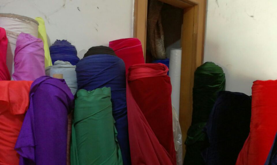 Winter 2019 Trendy Velvet Wedding Dresses with Half Sleeves Jewel Neck Customized Back A Line Ruffled Hemline Trendy Dark Green Bridal Gowns