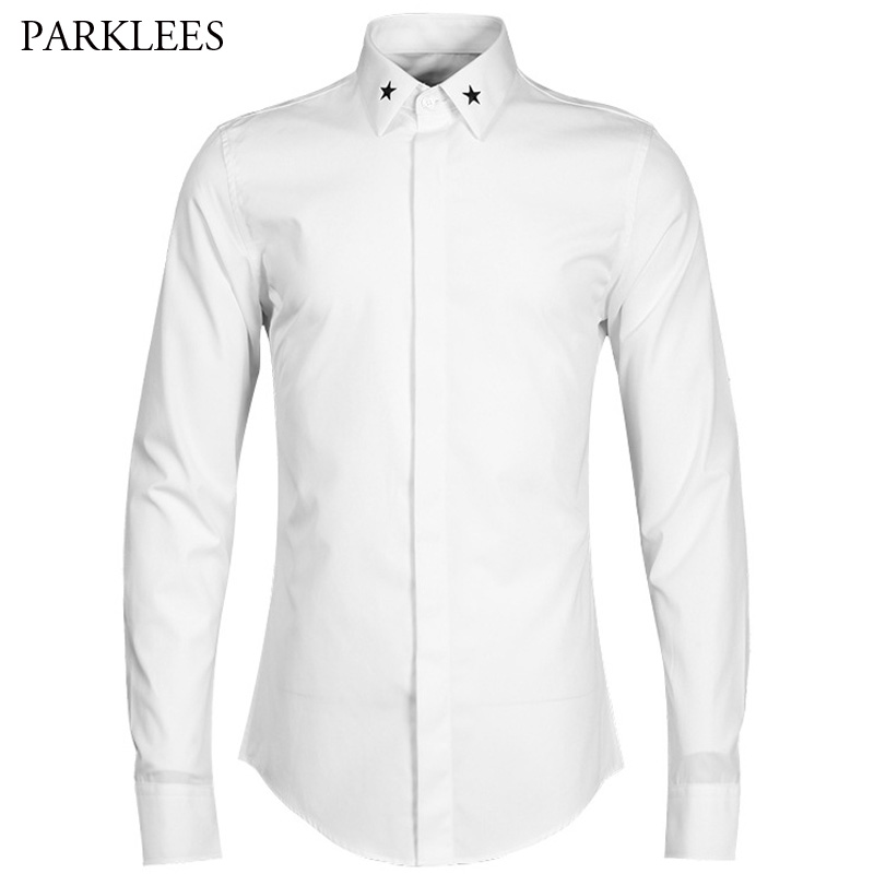 Luxury Mens Dress Shirts 2017 Brand New Star Embroidery Shirt Men Casual Slim Fit Chemise Homme Long Sleeve Cotton Men Shirt 4XL, Black
Luxury Mens Dress Shirts 2017 Brand New Star Embroidery Shirt Men Casual Slim Fit Chemise Homme Long Sleeve Cotton Men Shirt 4XL, Black