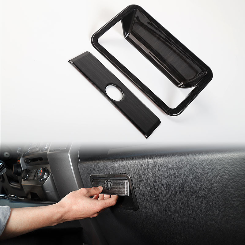 ABS Co-pilot Storage Box Handle Trim Decoration Covers For Ford F150 2015 UP Car Interior Accessories