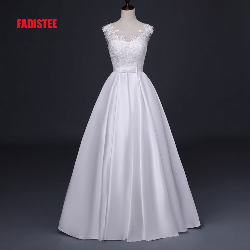 FADISTEE elegant Wedding Dresses Country Lace scoop Neck A-line sleeveless backless Garden Novia Bridal Gowns Appliques, Ivory
FADISTEE elegant Wedding Dresses Country Lace scoop Neck A-line sleeveless backless Garden Novia Bridal Gowns Appliques, Ivory