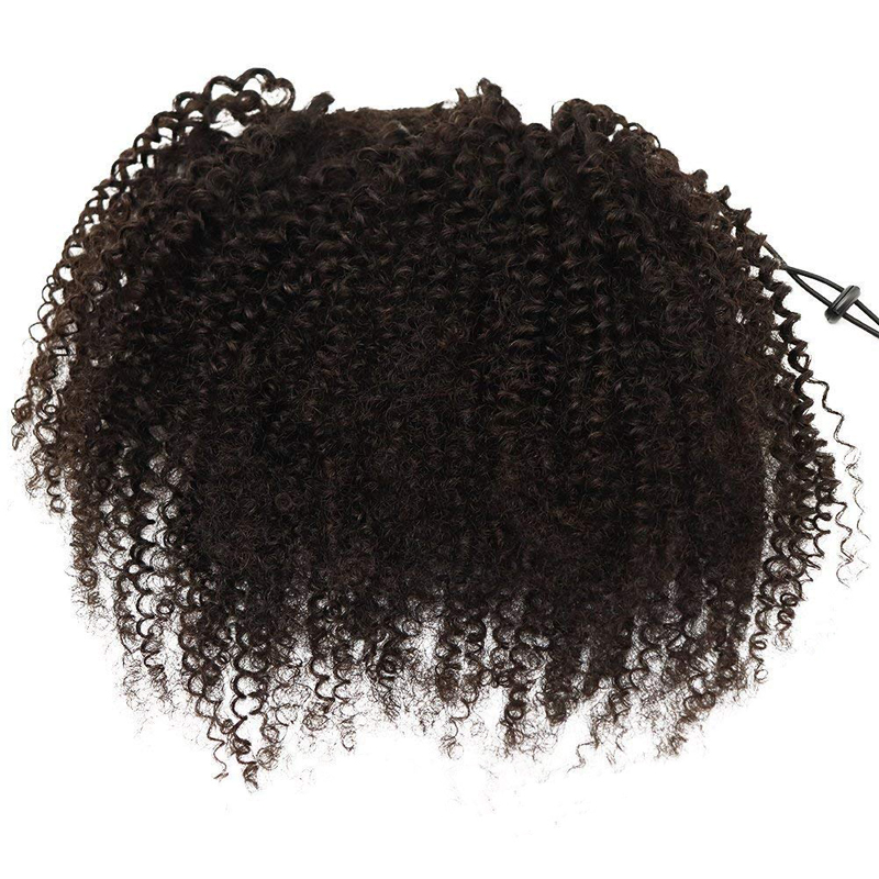 Evermagic afro kinky curly human hair ponytail extensions 70-120g drawstring human hair clip in ponytail Malaysian remy Hair