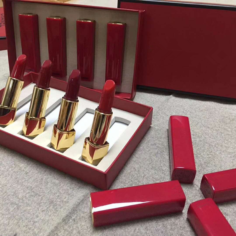 Makeup Promotion 4 color High-end lipstick gift box luminous intense lip colour