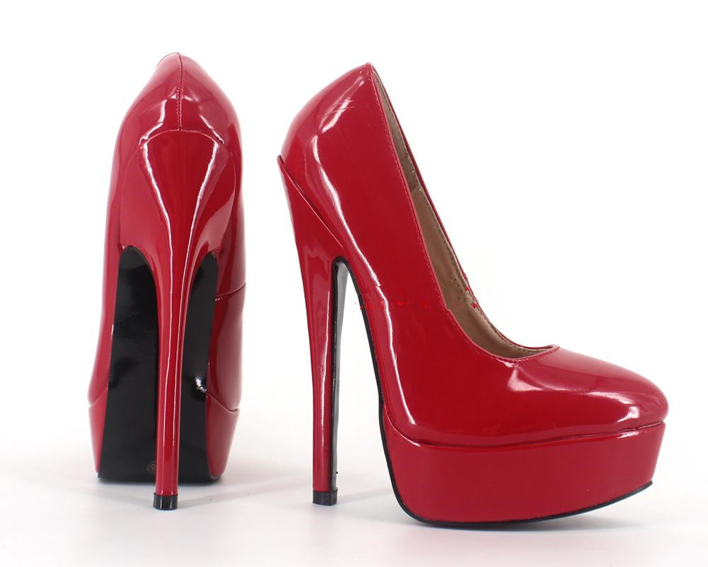 New 18cm Thin High-heeled Platform Thick-soled Large yard High-heeled shoes Married Four seasons Shoes
