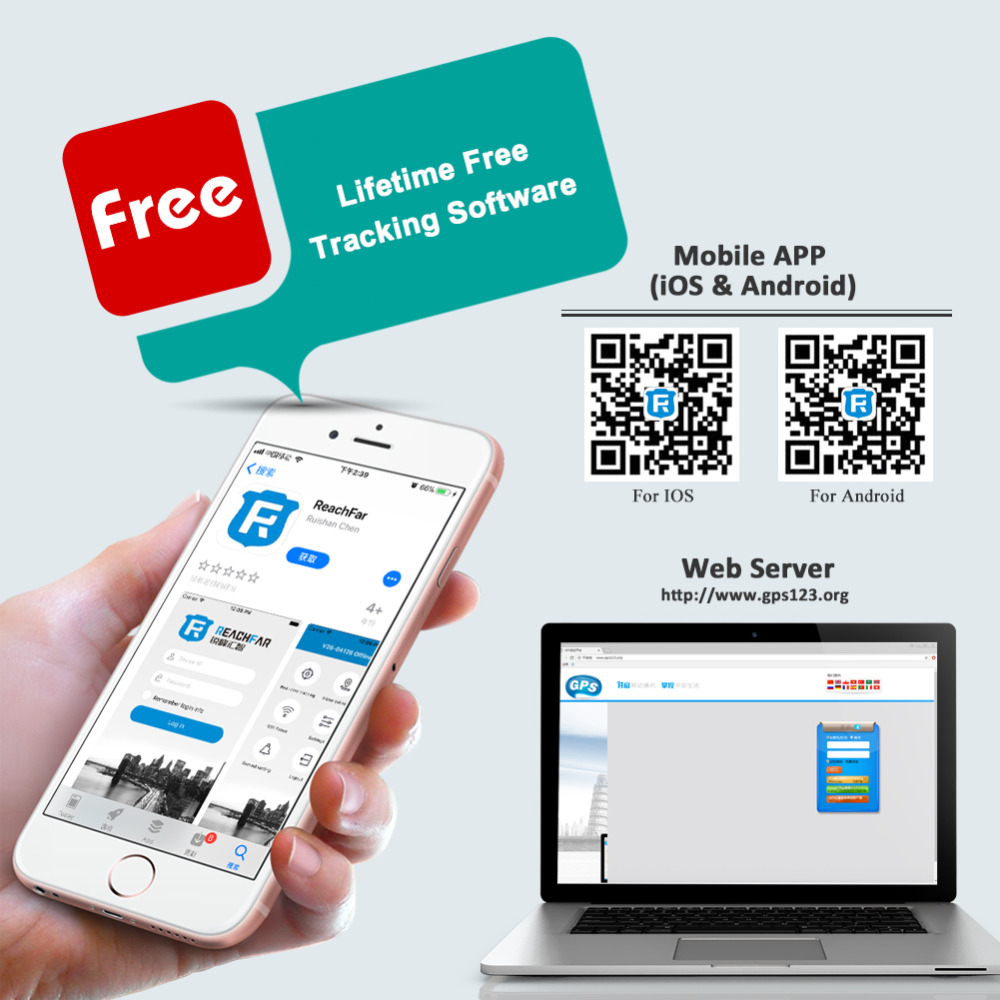 3G GPS Tracker Pet Dog Cat GPS Locator RF-V40 Real-time Tracking Device WCDMA DOG Track Waterproof Free Web Android iOS Tracking Device