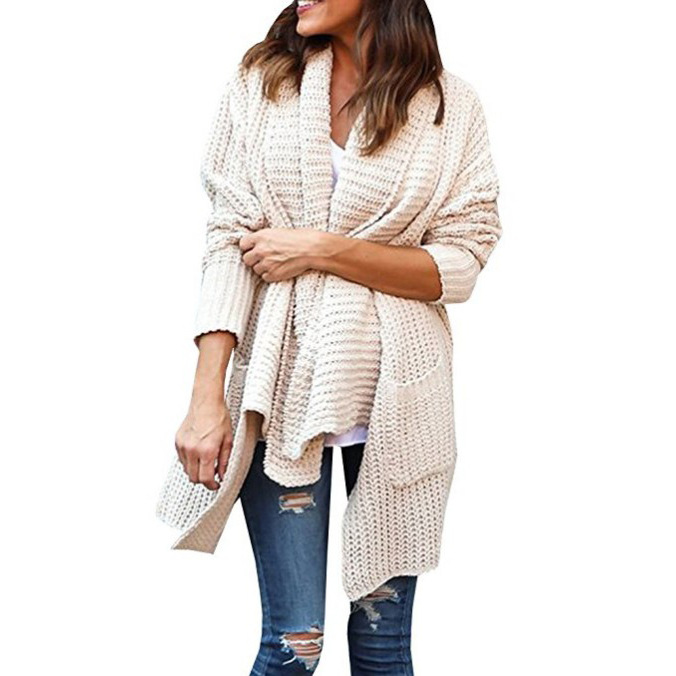 European sweater loose double pocket irregular lapel sweater pink red purple gray green black support mixed batch