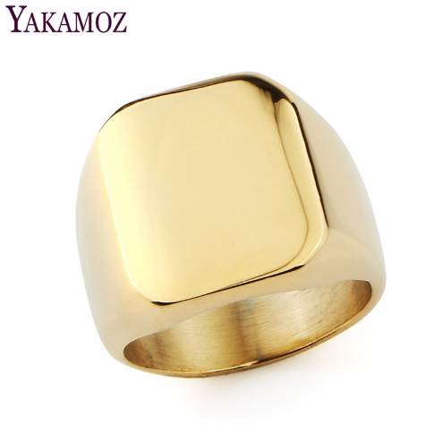 YAKAMOZ New Fashion Gold Color Hip Hop Ring for Men Rock Roll Simple Style Stainless Steel Rings Men Jewelry Punk Gifts
YAKAMOZ New Fashion Gold Color Hip Hop Ring for Men Rock Roll Simple Style Stainless Steel Rings Men Jewelry Punk Gifts