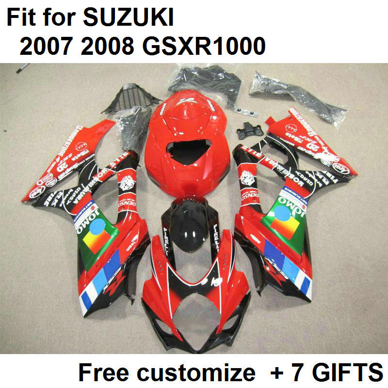 Hot sale fairing kit for Suzuki GSXR1000 07 08 black red fairings set GSXR1000 2007 2008 VF55, Same as picture
Hot sale fairing kit for Suzuki GSXR1000 07 08 black red fairings set GSXR1000 2007 2008 VF55, Same as picture