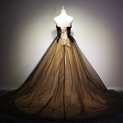 new sexy gorgeous sweetheart black tulle gold lace corset ball gown quinceanera dresses sweet 16 prom party prom gown