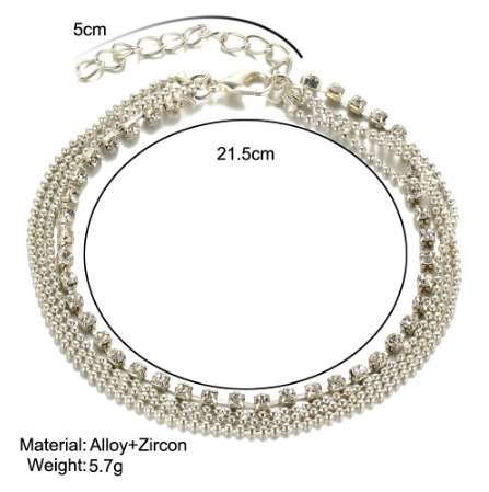 17KM 1 PC Multi-layer Sexy Crystal Anklet Foot Chain Summer Bracelet Charm Anklets Beach Foot Wedding Jewelry Gift
17KM 1 PC Multi-layer Sexy Crystal Anklet Foot Chain Summer Bracelet Charm Anklets Beach Foot Wedding Jewelry Gift