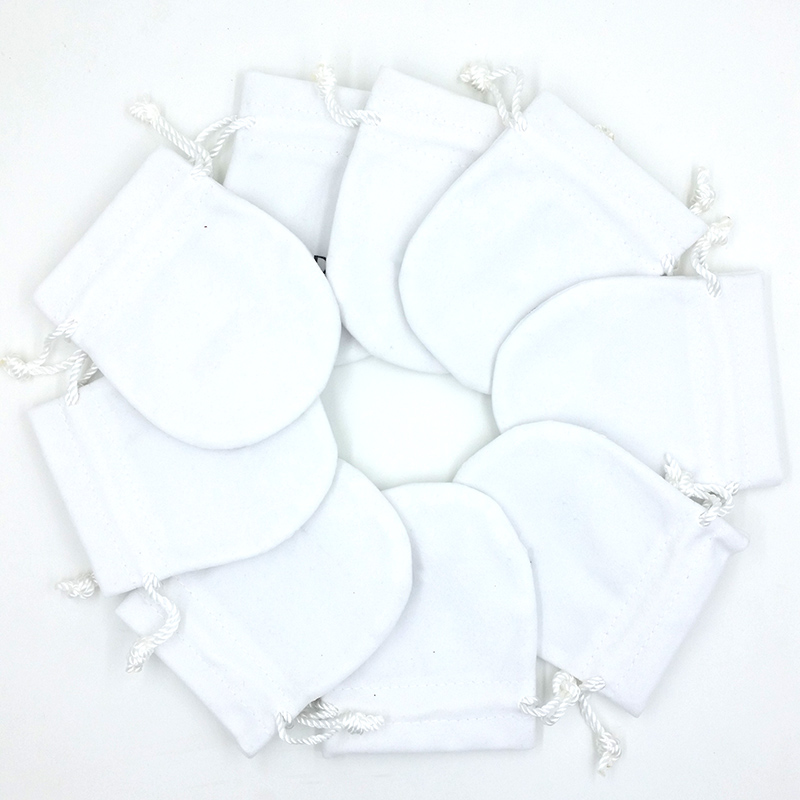 High Quality White Jewelry Velvet Pouches Bag Charm Beads Bracelet Women Pendant Necklace Packaging Gift bags Factory wholesale