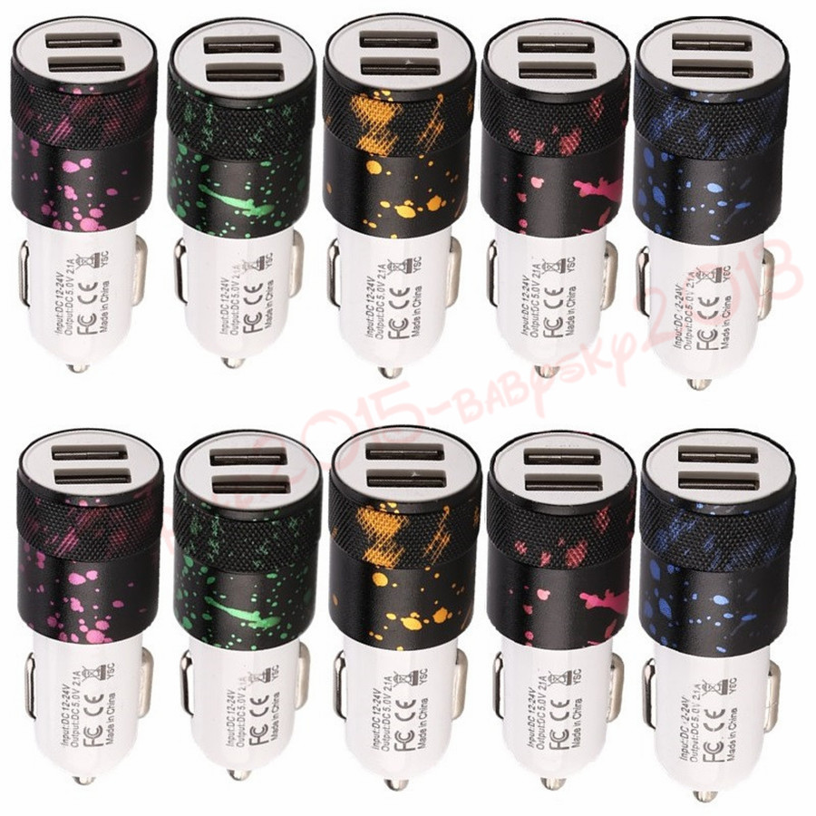 Universal Colorful 5V 2.1A Dual Usb Ports Car Charger Power Adapter For iphone Samsung android phone pc gps
Universal Colorful 5V 2.1A Dual Usb Ports Car Charger Power Adapter For iphone Samsung android phone pc gps