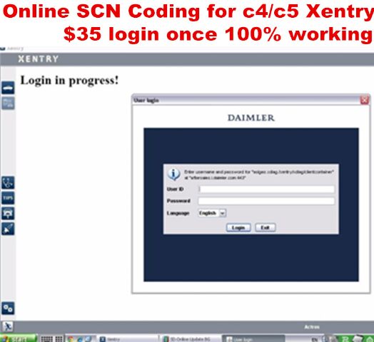 Online SCN Coding for Xentry Diagnostic tool SD C4 / star c4/SD C5 one time server
Online SCN Coding for Xentry Diagnostic tool SD C4 / star c4/SD C5 one time server