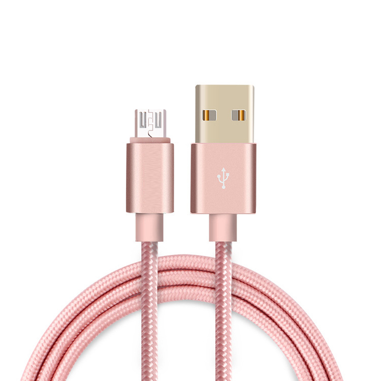 2.1A Metal Braid Type C USB Cables For Note 10 Micro USB Cable Charger Lead Android 1M 3FT 2M 6FT 3M 10FT