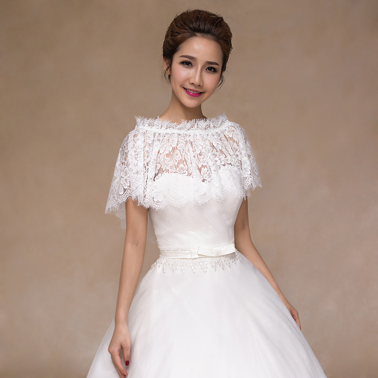 2018 New Summer Embroidered Lace Shrug Shawl Wedding Bolero Women Bolero Wedding Jacket jaqueta feminina Wedding Accessories