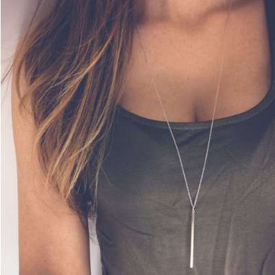 Fashion Jewelry Simple Sliver Gold color Chain Necklace lariat Charm Bar Necklaces&Pendants For women gift
Fashion Jewelry Simple Sliver Gold color Chain Necklace lariat Charm Bar Necklaces&Pendants For women gift