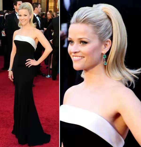 Celebrity Wavy blond human hair drawstring pony tail hairpiece clip in honey blonde fancy ponytail hair extensions 14inch 120g free ship