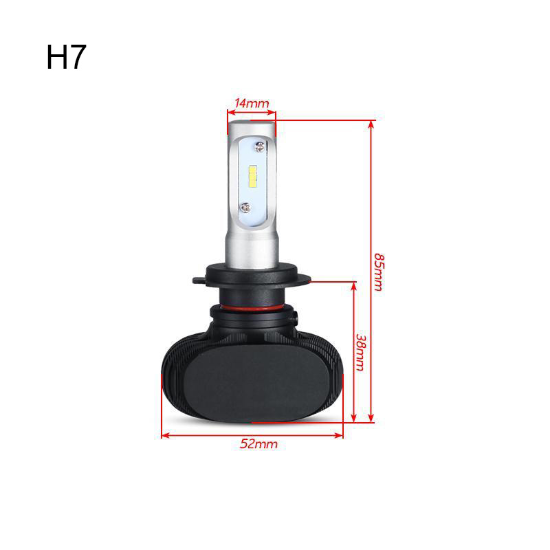 s1 csp led headlights h1 h3 h4 h7 h11 881 hb3 9006 led car headlight bulb hilo beam 50w 8000lm auto led headlamp