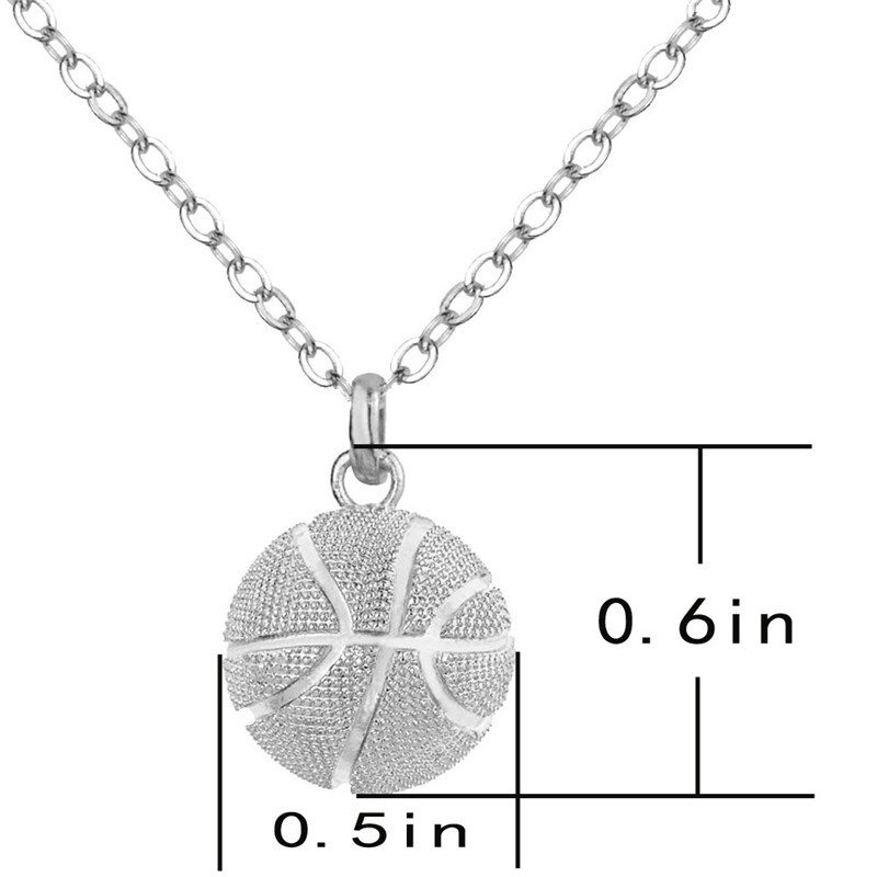 Hot Sale Basketball Pendant Sports Necklaces Gold Silver Plated Stainless Steel Chains For Women And Men Fashion Fans Charms Jewelry Accessories Gifts