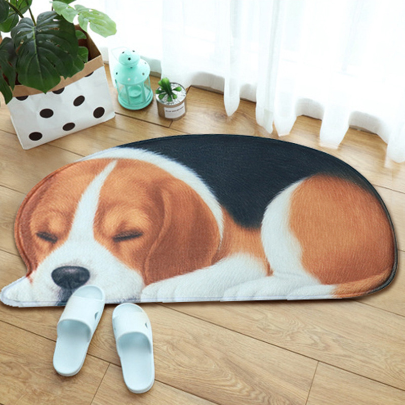 New Anti-Slip Carpets Cartoon Dog Print Shape Mats Living Room Bathroom Floor Kitchen Rugs Mat 40X60 50X80 cm