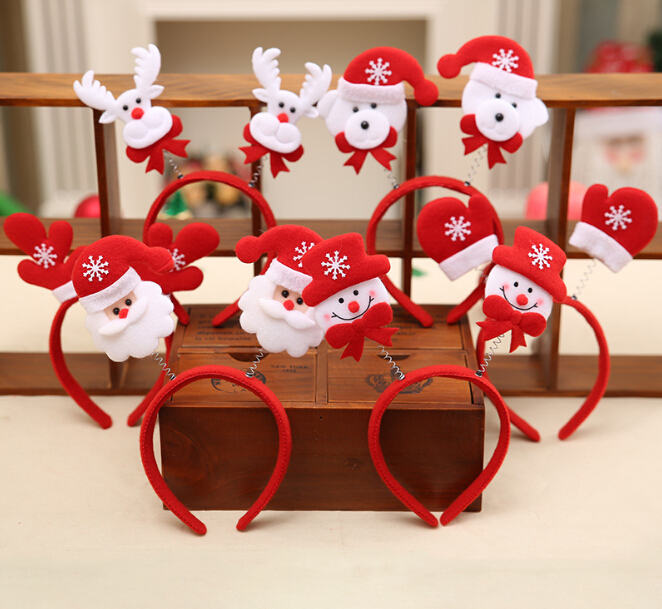 Christmas Headbands Christmas Santa Claus Adult Kids Headbands Christmas Decoration Party Toys New Year Supplies Xmas Gifts For Kids