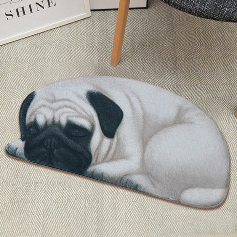 New Anti-Slip Carpets Cartoon Dog Print Shape Mats Living Room Bathroom Floor Kitchen Rugs Mat 40X60 50X80 cm