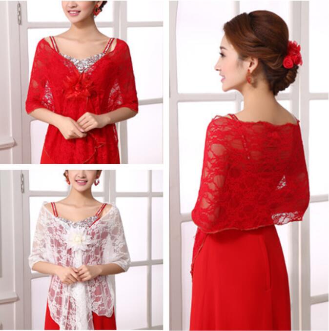 Long Lace Bridal Shawl Wedding Jacket Women Shrug Bolero Wraps Plus Size Black White Ivory Red 170cmX40cm Wedding Accessories
Long Lace Bridal Shawl Wedding Jacket Women Shrug Bolero Wraps Plus Size Black White Ivory Red 170cmX40cm Wedding Accessories