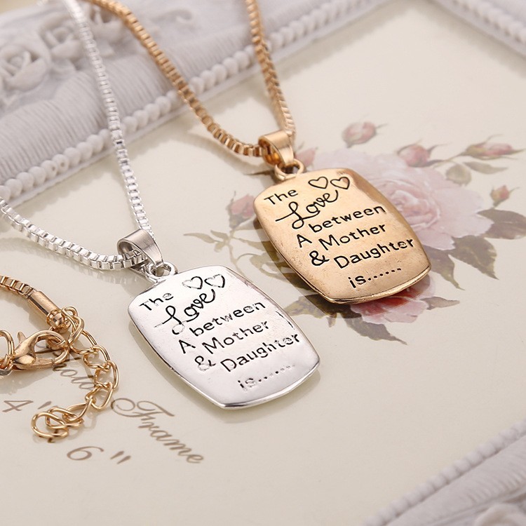 Snap Jewelry The Love between A Mother & Daughter is Letters Pendant Necklaces gold silver necklaces For Women
Snap Jewelry The Love between A Mother & Daughter is Letters Pendant Necklaces gold silver necklaces For Women
