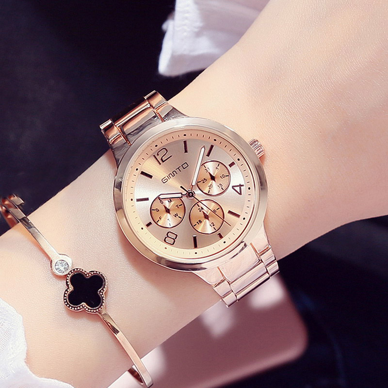 GIMTO Small Brand Rose Gold Women Watch Steel Ladies Watch Creative Girl Quartz Wristwatch Clock Montre Relogio Feminino
GIMTO Small Brand Rose Gold Women Watch Steel Ladies Watch Creative Girl Quartz Wristwatch Clock Montre Relogio Feminino