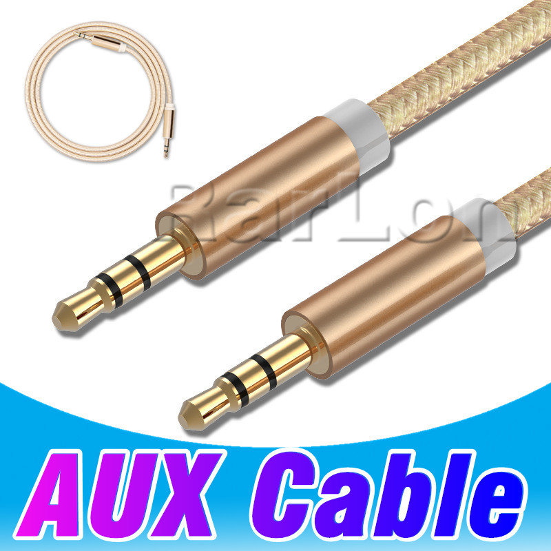 Aux Metal Cable 3.5mm to 3.5 mm Nylon Wire Gold-plated Plug Male to Male Audio Cable for Car Mobile Phone MP3 MP4 Headphone Speaker, Silver
Aux Metal Cable 3.5mm to 3.5 mm Nylon Wire Gold-plated Plug Male to Male Audio Cable for Car Mobile Phone MP3 MP4 Headphone Speaker, Silver