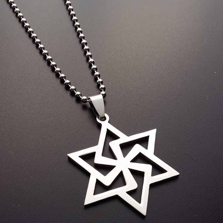1pcs stainless steel magic six-pointed star pendant necklace hollow geometric hexagon necklace girl love Hexagonal shape necklace jewelry